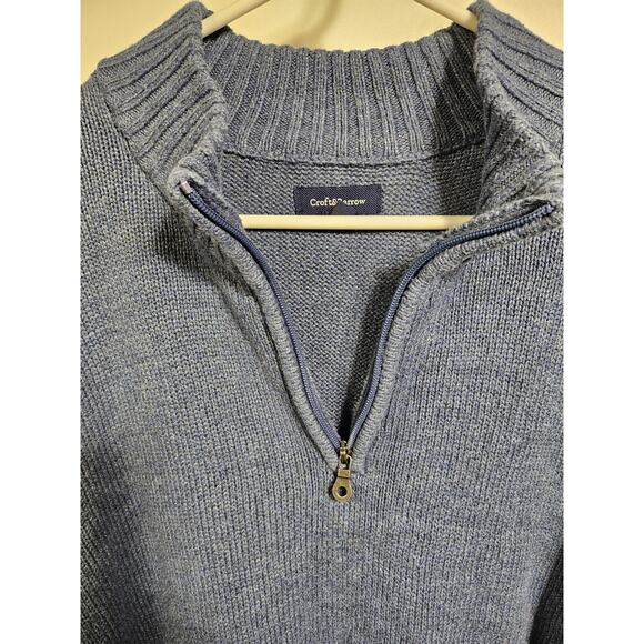 Mens Gray Croft & Barrow Sweater 1/4 Zip Long Sleeve Size 2XB - Picture 4 of 13